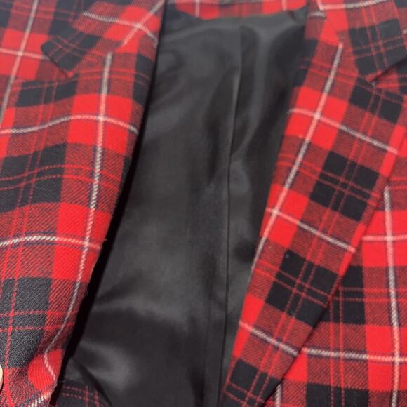 Vintage 60s Pendleton Blazer Womens 18 Virgin Wool Tartan Plaid Two Button - Picture 4 of 10